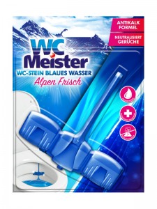 WC Meister Alpen Frisch toilet block colouring water
